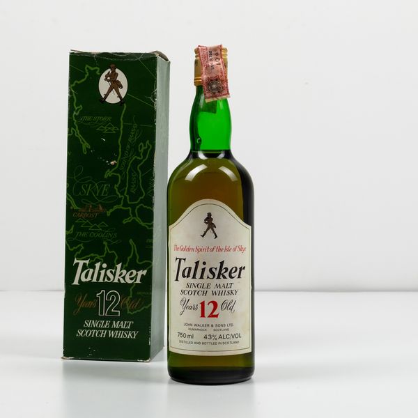 Talisker, Single Malt Scotch Whisky 12 years old  - Asta Spirito del tempo  - Associazione Nazionale - Case d'Asta italiane