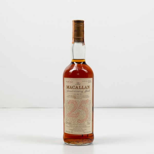 Macallan, Anniversary Malt Unblended Single Highland Malt Scotch Whisky 25 years old  - Asta Spirito del tempo  - Associazione Nazionale - Case d'Asta italiane