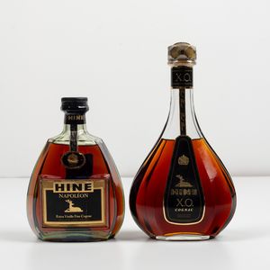 Hine, Fine Cognac Napoleon Extra Vieille<BR>Hine, Cognac X.O.  - Asta Spirito del tempo  - Associazione Nazionale - Case d'Asta italiane