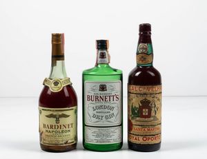 Bardinet, French Brandy Napolon<BR>Burnett's, London Dry Gin<BR>Real Companhia Velha, Vinho do Porto  - Asta Spirito del tempo  - Associazione Nazionale - Case d'Asta italiane