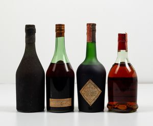 Gaultier, Vieux Cognac Napoleon V.S.O.P.<BR>Jarnac, Grande Fine Champagne Cognac Napoleon<BR>Denis Mouni�, Grande Reserve Edouard VII<BR>Boulestin, Cognac  - Asta Spirito del tempo  - Associazione Nazionale - Case d'Asta italiane
