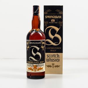 J. & A. Mitchell & Co. Ltd., Springbank Campbeltown Malt Scotch Whisky over 5 years old  - Asta Spirito del tempo  - Associazione Nazionale - Case d'Asta italiane