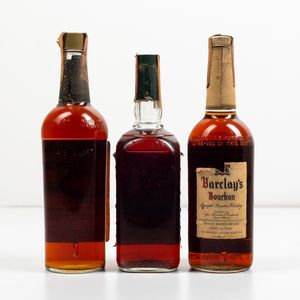 J. Beam's, Beam's Choice Kentucky Straight Bourbon Whiskey 8 years old<BR>Old Lewis Hunter, Kentucky Straight Bourbon Whiskey<BR>Barclay's, Straight Bourbon Whiskey  - Asta Spirito del tempo  - Associazione Nazionale - Case d'Asta italiane