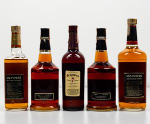 Seagram's, 100 Pipers Blended Scotch Whisky<BR>Seagram's, Benchmark Kentucky Straight Bourbon Whiskey<BR>Seagram's, Seven Crown American Blended Whiskey  - Asta Spirito del tempo  - Associazione Nazionale - Case d'Asta italiane