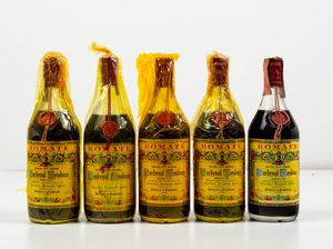 Sanchez Romate, Brandy Gran Reserva Cardenal Mendoza 5 bts - 1 OC Cardenal Mendoza Romate Gran reserve 75 cl 45� imp Bellini anni 70  - Asta Spirito del tempo  - Associazione Nazionale - Case d'Asta italiane
