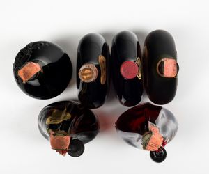 Samalens, Bas Armagnac Tre Stelle<BR>Malliac Casque d�Or, Grand Armagnac<BR>Monte Squiou, Armagnac XO<BR>Gerland, Bas Armagnac<BR>Samalens, Armagnac V.S.O.P.  - Asta Spirito del tempo  - Associazione Nazionale - Case d'Asta italiane