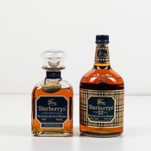 Burberrys, Blended Scotch Whisky 12 years old<BR>Burberrys, Blended Scotch Whisky 15 years old  - Asta Spirito del tempo  - Associazione Nazionale - Case d'Asta italiane