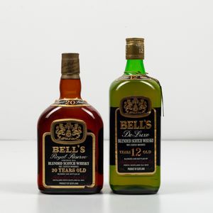Bell's, Blended Scotch Whisky Royal Reserve 20 years old<BR>Bell's, Blended Scotch Whisky 12 years old  - Asta Spirito del tempo  - Associazione Nazionale - Case d'Asta italiane