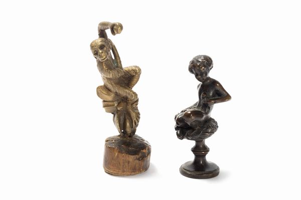Due piccole sculture in bronzo, secolo XIX  - Asta Incanti d'Arte - Associazione Nazionale - Case d'Asta italiane