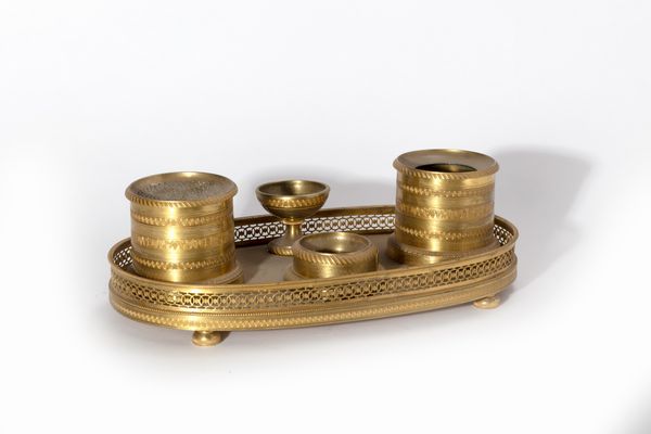 Calamaio in bronzo dorato, secolo XIX  - Asta Incanti d'Arte - Associazione Nazionale - Case d'Asta italiane