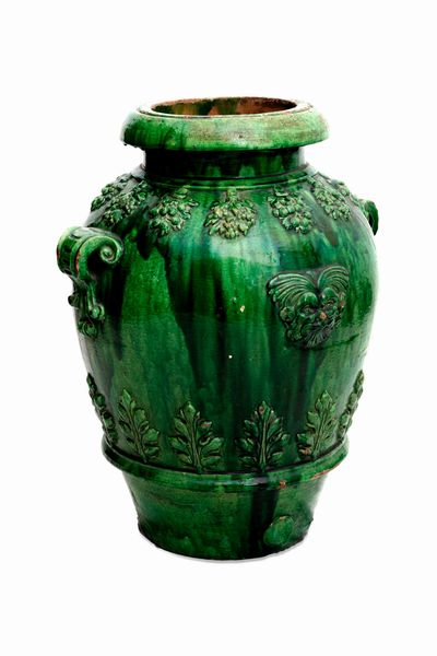 Grande antico vaso in ceramica verde  - Asta Incanti d'Arte - Associazione Nazionale - Case d'Asta italiane