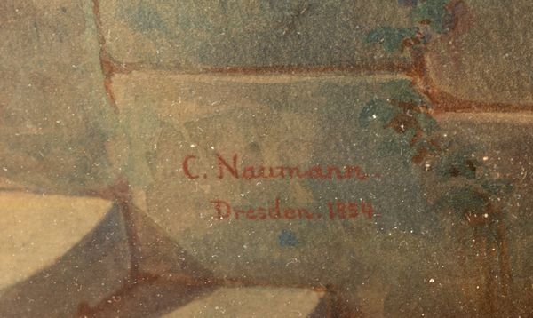 Carl Friedrich Naumann : Concerto en plein air; e Scena galante en plein air (en pendant)  - Asta Incanti d'Arte - Associazione Nazionale - Case d'Asta italiane