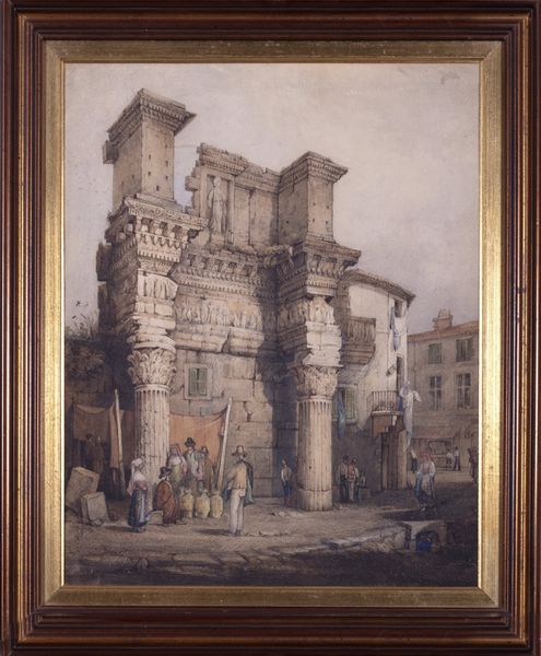 Scuola italiana, secolo XIX : Veduta del Foro di Nerva a Roma  - Asta Incanti d'Arte - Associazione Nazionale - Case d'Asta italiane