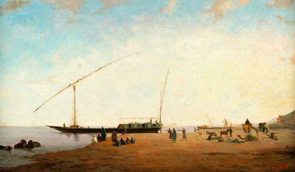 Scuola italiana, secolo XX : Veduta orientalista con beduini  - Asta Incanti d'Arte - Associazione Nazionale - Case d'Asta italiane