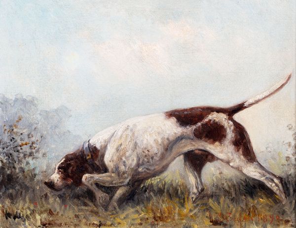 Emile Bujon (attivo nel 1874 - 1904) : Cane da ferma  - Asta Incanti d'Arte - Associazione Nazionale - Case d'Asta italiane