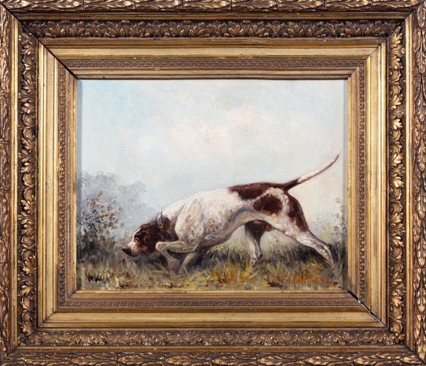 Emile Bujon (attivo nel 1874 - 1904) : Cane da ferma  - Asta Incanti d'Arte - Associazione Nazionale - Case d'Asta italiane