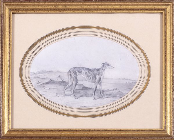 Scuola francese, secolo XIX : Levriero  - Asta Incanti d'Arte - Associazione Nazionale - Case d'Asta italiane