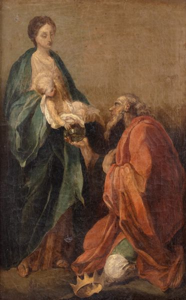 Scuola romana, secolo XVIII : Adorazione dei Magi  - Asta Incanti d'Arte - Associazione Nazionale - Case d'Asta italiane