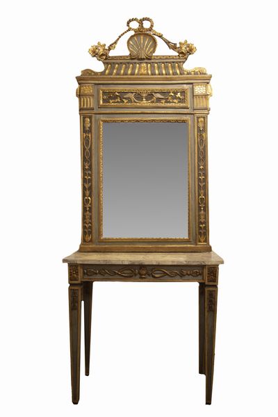 Console con specchio in stile Luigi XVI  - Asta Incanti d'Arte - Associazione Nazionale - Case d'Asta italiane