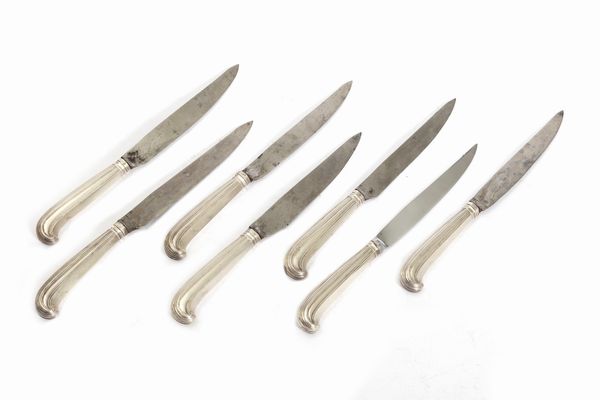 Sette coltelli in argento  - Asta Incanti d'Arte - Associazione Nazionale - Case d'Asta italiane