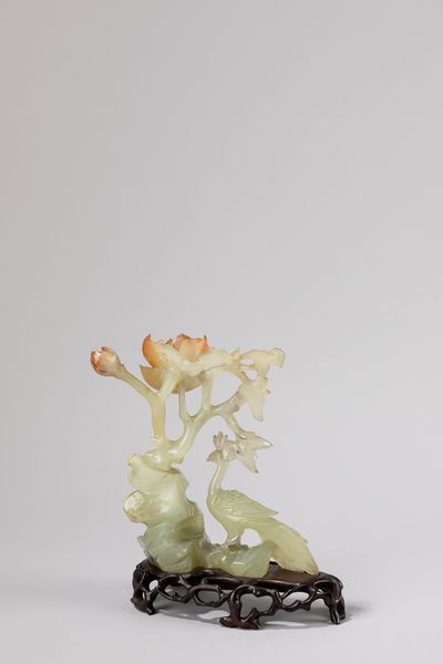 Tre sculture in pietra dura verde raffiguranti volatili, Cina secolo XX  - Asta Incanti d'Arte - Associazione Nazionale - Case d'Asta italiane