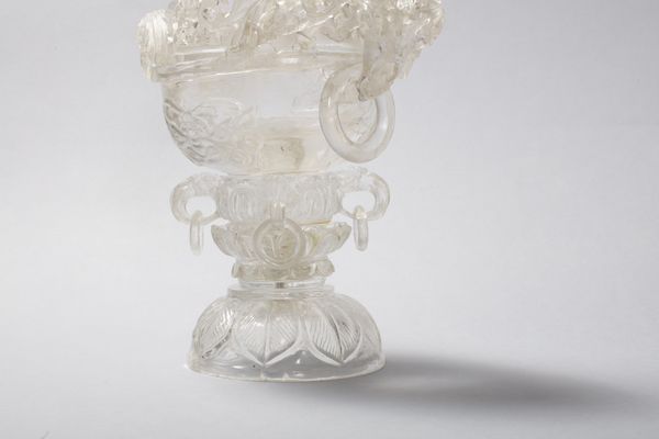 Bruciaprofumi in cristallo di rocca, Cina secolo XX  - Asta Incanti d'Arte - Associazione Nazionale - Case d'Asta italiane