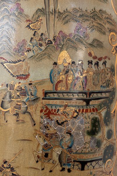 Grande e importante vaso Satsuma con decorazioni floreali e scene di vita di corte, Giappone inizio secolo XX  - Asta Incanti d'Arte - Associazione Nazionale - Case d'Asta italiane