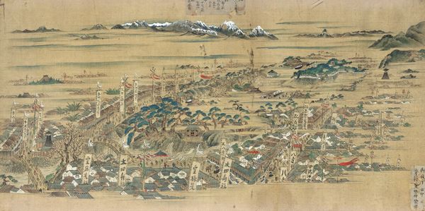 Due dipinti su seta raffiguranti paesaggi, Giappone secolo XIX  - Asta Incanti d'Arte - Associazione Nazionale - Case d'Asta italiane