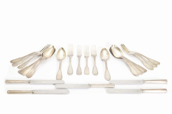 Lotto composto da venticinque posate in argento  - Asta Incanti d'Arte - Associazione Nazionale - Case d'Asta italiane