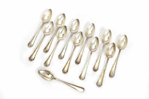 Servizio di dodici cucchiaini in argento  - Asta Incanti d'Arte - Associazione Nazionale - Case d'Asta italiane
