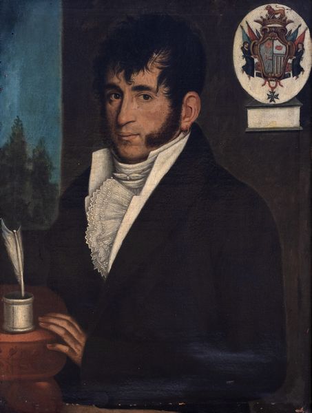 Scuola italiana, inizi del secolo XIX : Ritratto di giovane gentiluomo a mezzo busto  - Asta Incanti d'Arte - Associazione Nazionale - Case d'Asta italiane