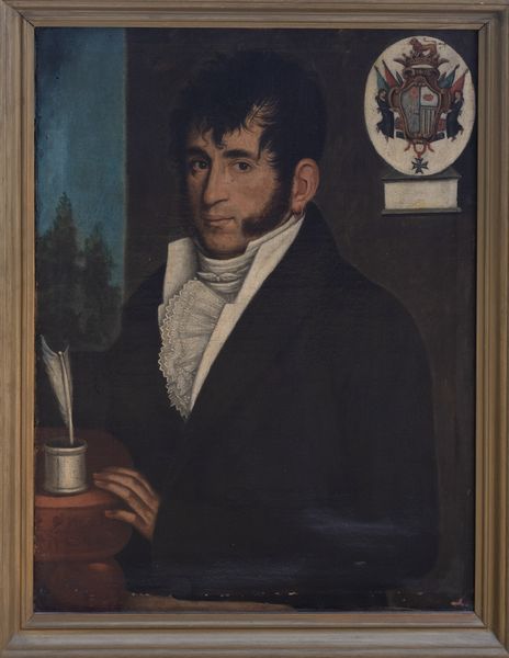 Scuola italiana, inizi del secolo XIX : Ritratto di giovane gentiluomo a mezzo busto  - Asta Incanti d'Arte - Associazione Nazionale - Case d'Asta italiane