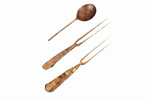 Lotto di tre posate, secolo XVII  - Asta Incanti d'Arte - Associazione Nazionale - Case d'Asta italiane