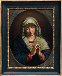 Maniera di Sassoferrato : Madonna orante  - Asta Incanti d'Arte - Associazione Nazionale - Case d'Asta italiane