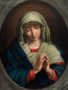 Maniera di Sassoferrato : Madonna orante  - Asta Incanti d'Arte - Associazione Nazionale - Case d'Asta italiane
