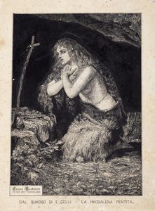 Scuola italiana, secolo XX - Studio accademico di una Maddalena