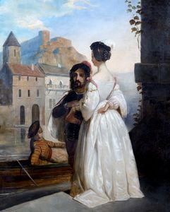 Scuola francese, secolo XIX : Due scene galanti  - Asta Incanti d'Arte - Associazione Nazionale - Case d'Asta italiane