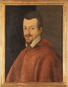 Scuola italiana, secolo XVIII : Ritratto di cardinale, a mezzo busto  - Asta Incanti d'Arte - Associazione Nazionale - Case d'Asta italiane