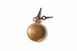 Orologio da tasca in oro 18 K, Inghilterra, secolo XIX  - Asta Incanti d'Arte - Associazione Nazionale - Case d'Asta italiane