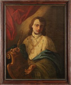 Scuola italiana, secolo XVIII : Il Beato Amedeo IX di Savoia  - Asta Incanti d'Arte - Associazione Nazionale - Case d'Asta italiane