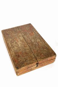 Altarolo da viaggio in legno dorato, secolo XVIII  - Asta Incanti d'Arte - Associazione Nazionale - Case d'Asta italiane