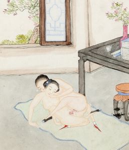 Due dipinti erotici, Cina secolo XX  - Asta Incanti d'Arte - Associazione Nazionale - Case d'Asta italiane