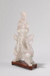 Vaso con coperchio decorato con animali mitologici, Cina secolo XX  - Asta Incanti d'Arte - Associazione Nazionale - Case d'Asta italiane