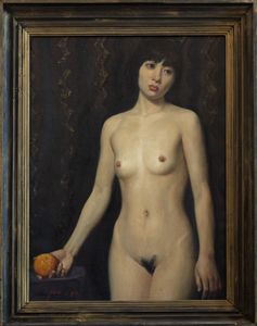 Feng Chen Zhang Yong : Woman with an orange, 1987  - Asta Incanti d'Arte - Associazione Nazionale - Case d'Asta italiane