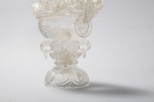 Bruciaprofumi in cristallo di rocca, Cina secolo XX  - Asta Incanti d'Arte - Associazione Nazionale - Case d'Asta italiane