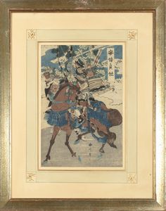 Due xilografie giapponesi, periodo Edo (1603-1869)  - Asta Incanti d'Arte - Associazione Nazionale - Case d'Asta italiane