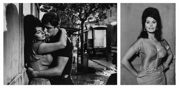 Klaus  Colliguon, Attribuito a : Sophia Loren e Luigi Giuliani in Boccaccio '70, atto IV La Riffa di Vittorio De Sica  - Asta Fotografia - Associazione Nazionale - Case d'Asta italiane