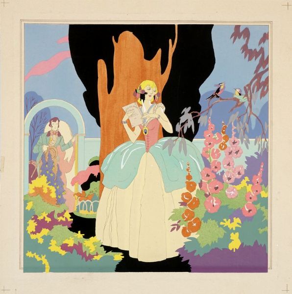 Umberto Brunelleschi : Gli innamorati.  - Asta Stampe, disegni e dipinti antichi, moderni e contemporanei   - Associazione Nazionale - Case d'Asta italiane