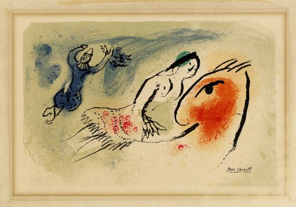 Marc Chagall : Senza titolo.  - Asta Stampe, disegni e dipinti antichi, moderni e contemporanei   - Associazione Nazionale - Case d'Asta italiane