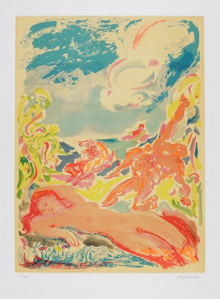 ALIGI SASSU : Lotto composto di 2 incisioni.  - Asta Stampe, disegni e dipinti antichi, moderni e contemporanei   - Associazione Nazionale - Case d'Asta italiane